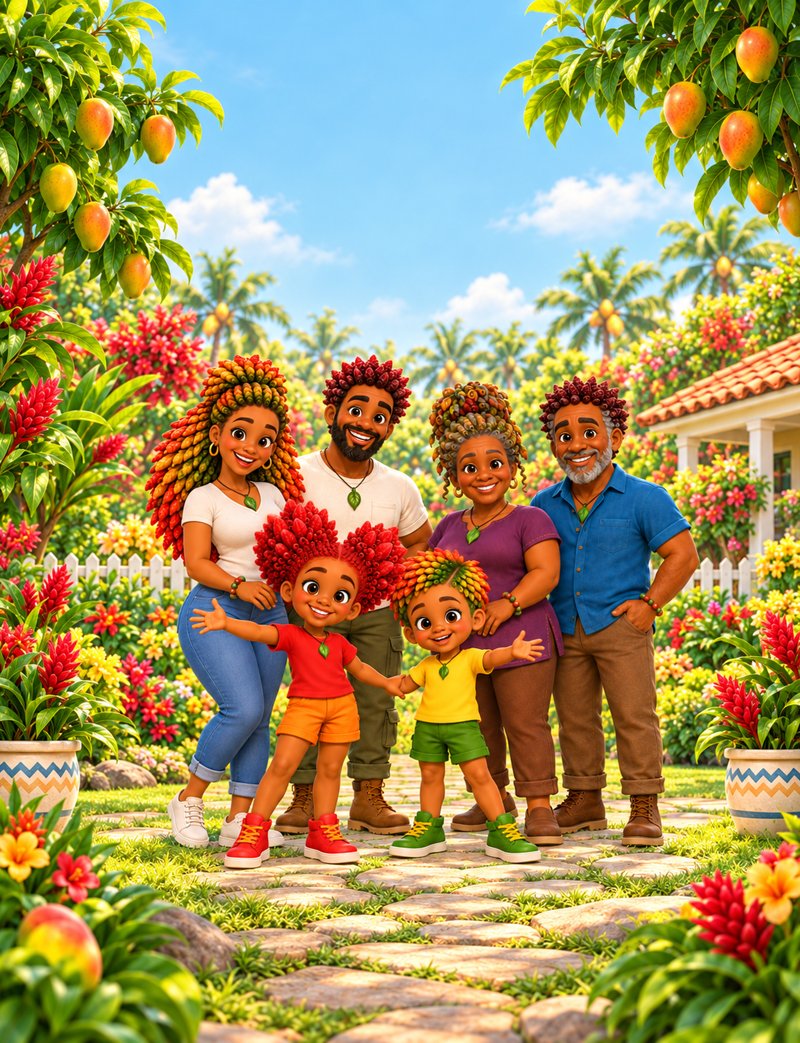Front cover of Meet the Olé Family: A Ginger Mango Coloring Adventure.